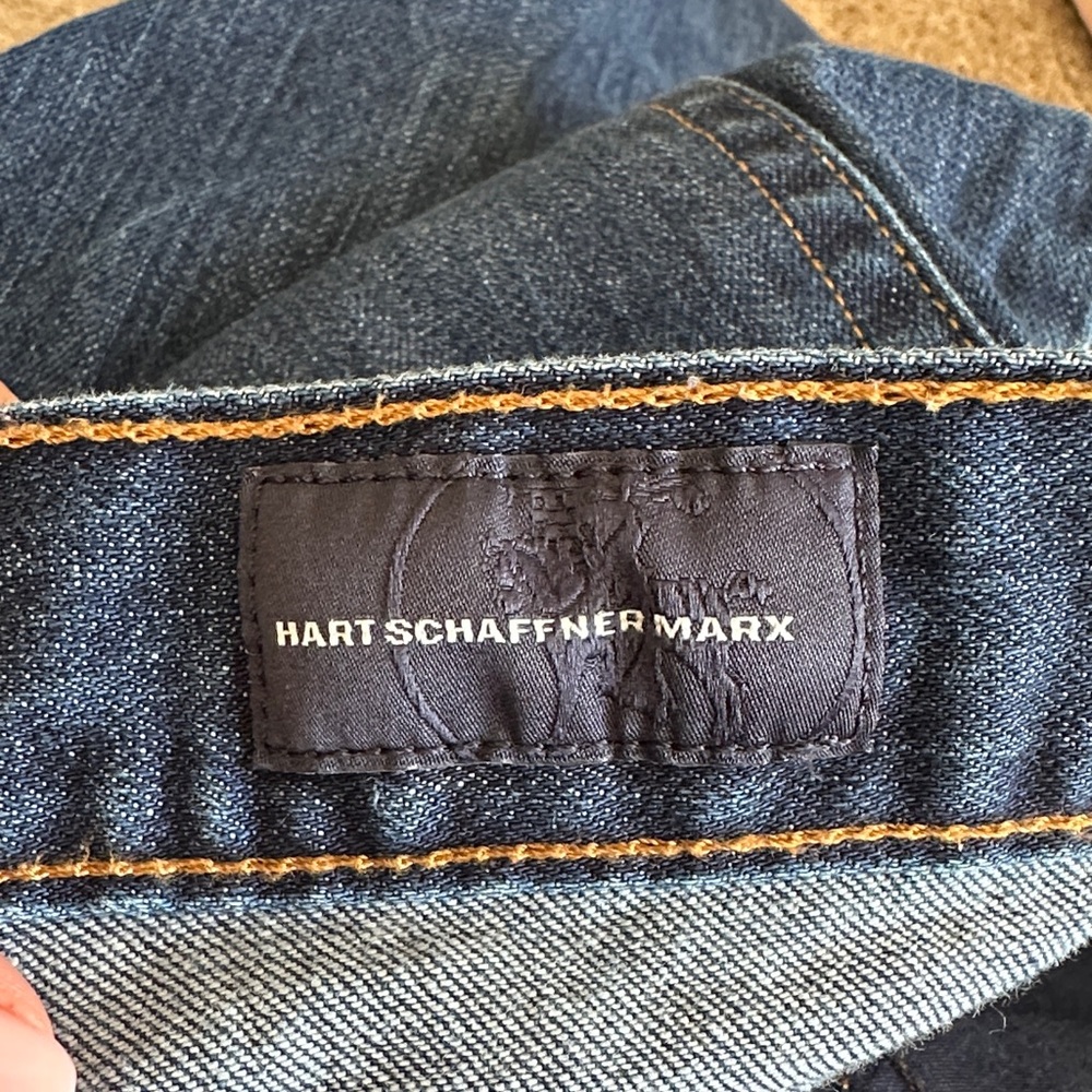 Hart Schaffner Marx Dark Blue Relaxed Jeans - 34/30 - Picture 8 of 9